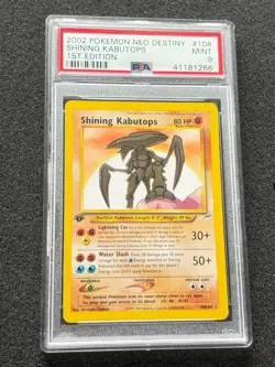 PSA 9 Shining Kabutops 1st Edition Neo Destiny Holo Pokemon #108 Mint - Image 1