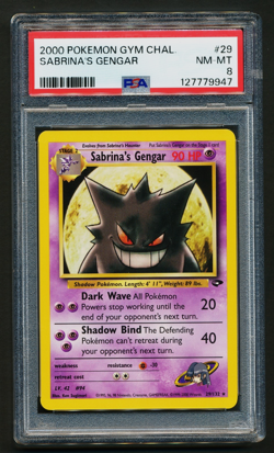 Sabrina's Gengar 29/132 Rare Pokemon 2000 Gym Challenge PSA 8 NM-MT - Image 1
