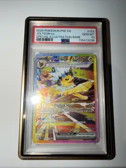 Pokemon Jolteon Ex Prismatic Evolutions Illustration Rare #153 PSA 10 English - Image 1