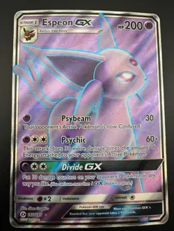 Espeon GX Full Art 140/149 Pokemon TCG Sun & Moon Base Set Holo Near Mint - Image 3