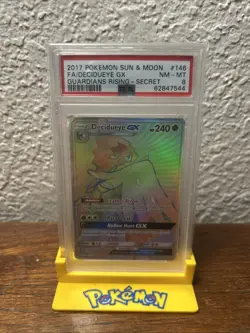 FA/Decidueye GX 146/145 SM Guardians Rising Secret Rare Pokemon TCG PSA 8 NM-MT - Image 1