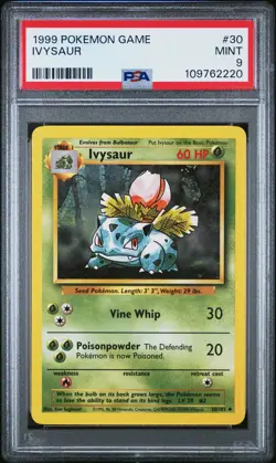 Ivysaur 1999 Pokemon Game #30 PSA 9 NEW SLAB - Image 1