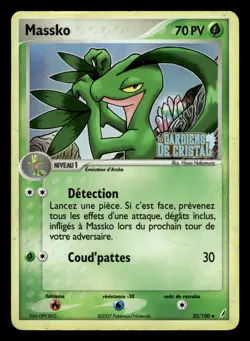 MASSKO 32/100 Reverse Ex Gardiens de Cristal VF FR Carte Pokemon - Image 1