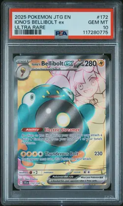 Iono's Bellibolt ex 172/159 Pokemon Sv09: Journey Together Gem Mint PSA 10 - Image 1