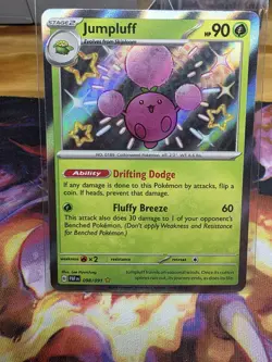 POKEMON TCG JUMPLUFF 098/091 Paldean Fates Baby Shiny Rare Near Mint/Mint. - Image 1