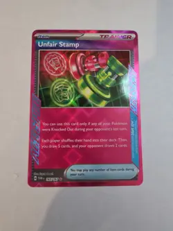 Unfair Stamp 165/167 Pokemon TCG Twilight Masquerade Ace Spec Rare NM - Image 1