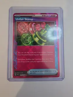 Unfair Stamp 165/167 Pokemon TCG Twilight Masquerade Ace Spec Rare NM - Image 3