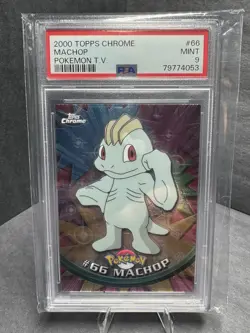 Pokemon TCG: Machop #66 PSA 9 Mint Topps Chrome - Image 1