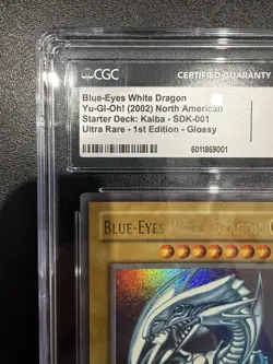 CGC 9 Yugioh! Blue-Eyes White Dragon SDK-001 1st Edition Ultra Rare - Image 3