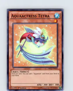 Yu-Gi-Oh TCG Aquaactress Tetra DRL2-EN039 1st Edition Super Rare Card NM - Image 1