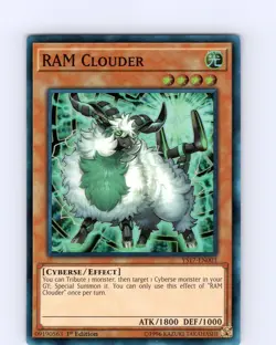 Yu-Gi-Oh TCG RAM Clouder YS17-EN003 1st Edition Super Rare Card NM - Image 1