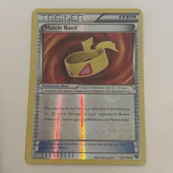 Pokemon Card Muscle Band XY Base Set Reverse Holo 121/146 Near Mint - Image 1