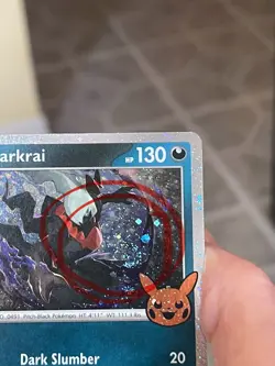 POKEMON DARKRAI 136/197 RARE COSMOS HOLO SWIRL TRICK OR TRADE PROMO NM CARD - Image 3