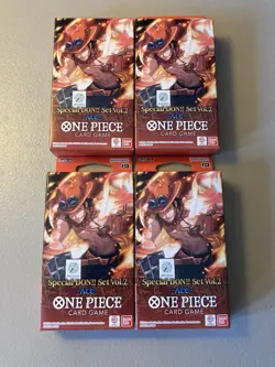 Lot of 4 One Piece TCG Card Game Special DON Set Vol. 2 Ace Boxes NEW OP-06 07 - Image 1