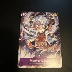ONE PIECE CARD GAME MONKEY D. LUFFY GEAR 5 ENGLISH LIMITED PROMO CARD NEAR MINT - Image 1