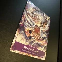 ONE PIECE CARD GAME MONKEY D. LUFFY GEAR 5 ENGLISH LIMITED PROMO CARD NEAR MINT - Image 2