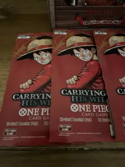 One Piece Card Game Sealed Lot (5) Carrying On His Will, Devil Fruits Coll Vol3 - Image 2