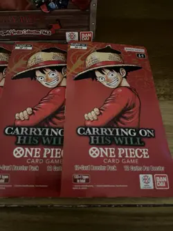 One Piece Card Game Sealed Lot (5) Carrying On His Will, Devil Fruits Coll Vol3 - Image 3
