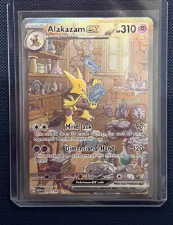 Pokemon TCG Alakazam EX 151 Holo Card Scarlet & Violet 201/165 - Image 1