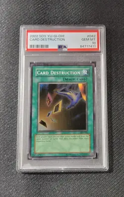 YGO Card Destruction Super Rare Unlimited Yugi Starter Deck SDY-042 PSA 10 - Image 1