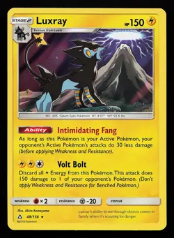 Luxray 48/156 Holo Rare Ultra Prism Pokemon Card - Image 1