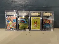 Lot Graded Pokemon Cards Holo Charizard Japanese CGC 10 Venusaur Raichu - Image 1