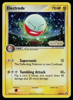 Pokemon Card - Electrode Legend Maker Stamped 32/92 Uncommon Reverse Holo - Image 1