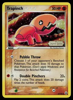 Pokemon Card - Trapinch Legend Maker 67/92 Common Reverse Holo Stamped - Image 1