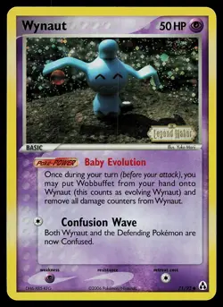 Pokemon Card - Wynaut Legend Maker 71/92 Common Reverse Holo Stamped - Image 1