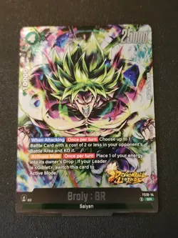 Dragon Ball Super Fusion World Card Game Broly BR FS10-14 SR Super Rare Eng NM - Image 1