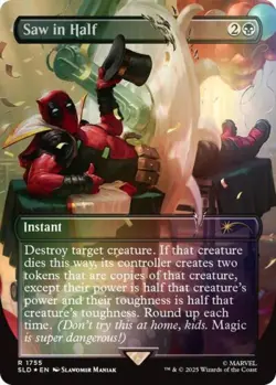 MTG English Saw in Half (Rainbow Foil) NM Foil Secret Lair - Image 1