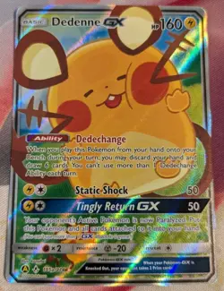 Dedenne GX - 195a/214 - Pokemon Sun & Moon Promo Alternate Art Rare Card NM - Image 1