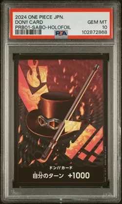 DON!! Textured Holo Sabo ONE PIECE Card The Best PRB-01 Japanese PSA 10 Textured - Image 1