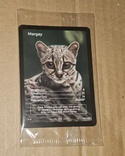 LIFE TCG Mammal Margay 1st Edition Promo Rare Card #105 Full Art Sealed - Image 1