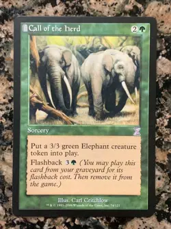 MTG Call of the Herd x1 Time Spiral Timeshifted NM, Magic the Gathering - Image 1