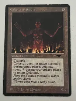 Magic the Gathering MTG Antiquities Colossus of Sardia HP (Beta Bob) - Image 1