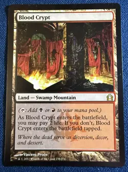 Blood Crypt Return to Ravnica M:TG Rare Land Swamp Mountain Pre-Owned - Image 1