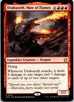 Drakuseth, Maw of Flames R Foundations 193 NM - Image 1
