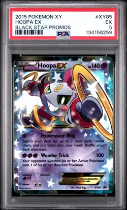 2015 POKEMON XY BLACK STAR PROMO HOOPA EX #XY85 PSA 5 EX #134158259 - Image 1