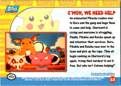 Topps Pokemon Pikachu's Vacation #53 Cmon We Need Help Holo Foil LP - Image 2