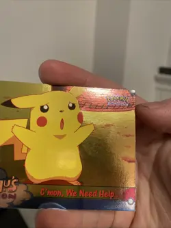 Topps Pokemon Pikachu's Vacation #53 Cmon We Need Help Holo Foil LP - Image 3