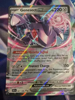 Pokemon TCG Genesect ex 067/086 Holo Double Rare Black Bolt NM/M - Image 1