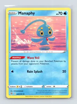 Pokemon TCG Manaphy 041/172 SWSH09: Brilliant Stars Normal NM - Image 1