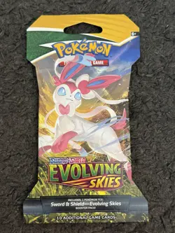 2021 Pokemon Evolving Skies Sleeved Booster Pack Factory Sealed - Image 1