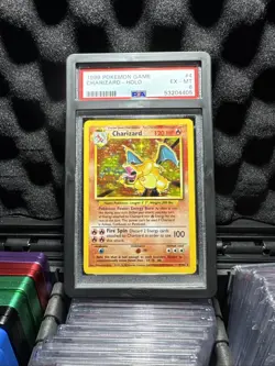 Pokemon Charizard Base Set Holo Unlimited Rare PSA 6 Graded - Image 1