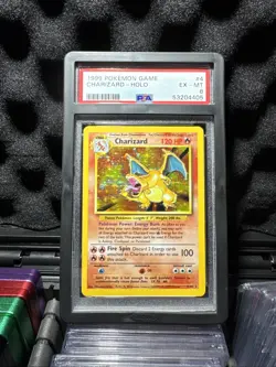 Pokemon Charizard Base Set Holo Unlimited Rare PSA 6 Graded - Image 3