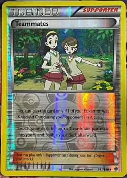 Teammates Reverse Holo - 141/160 - XY Primal Clash Pokemon 2015 - Image 1
