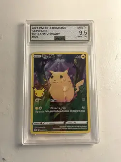 2021 POKEMON CELEBRATIONS #005 FULL ART / PIKACHU CGC 9.5 MINT 5/25 - Image 1