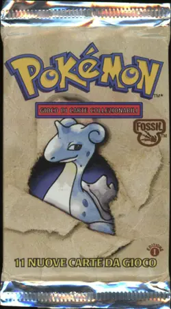 2000 Pokemon ITALIAN 1st Edition Fossil Lapras Booster Pack Sealed - Image 1