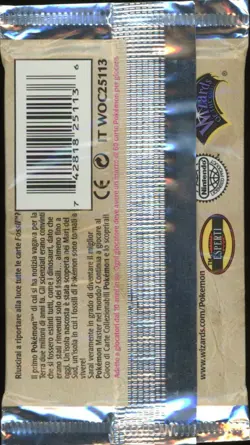2000 Pokemon ITALIAN 1st Edition Fossil Lapras Booster Pack Sealed - Image 2